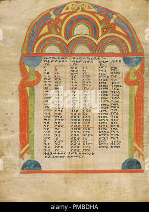 Canon Page de table. Date/Période : Ca. 1504 - 1505. Folio. Tempera sur parchemin. Hauteur : 345 mm (13,58) ; Largeur : 265 mm (10.43 in). Auteur : Inconnu. Banque D'Images