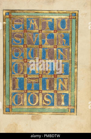 La page Incipit décorées. Date/Période : Ca. 1240 - 1250. Folio. Température de couleurs, la feuille d'or, et la feuille d'argent sur papier parchemin. Hauteur : 227 mm (8,93 in) ; Largeur : 157 mm (6.18 in). Auteur : Inconnu. Banque D'Images