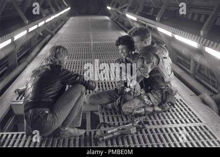 Réalisateur James Cameron, Sigourney Weaver et Michael Biehn,'Aliens' 1986 Twentieth Century Fox Film Corporation Banque D'Images