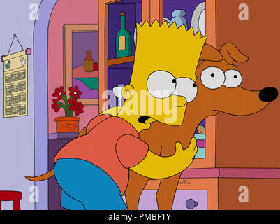 Bart Simpson, Santa's Little Helper, 'Les Simpsons' saison 28 (2017) Fox Broadcasting Co. Banque D'Images