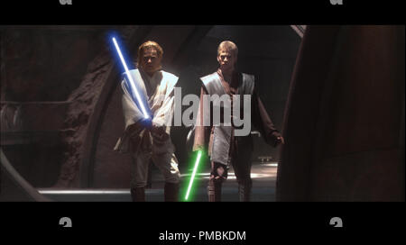 Hayden Christensen, Ewan McGregor, 'Star Wars Episode II : l'Attaque des Clones' (2002) Banque D'Images