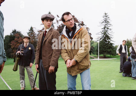 BTS : Shia LaBeouf (à gauche), Bill Paxton (droite). "The Greatest Game Ever Played" (2005) Banque D'Images