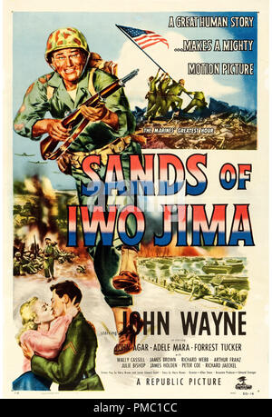 John Wayne, sables d'Iwo Jima (République, 1950). Référence de fichier affiche #  33595 358THA Banque D'Images