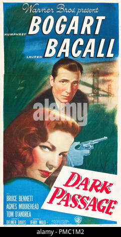 Humphrey Bogart, Lauren Bacall Dark Passage (Warner Brothers, 1947). Référence de fichier affiche #  33595 572THA Banque D'Images