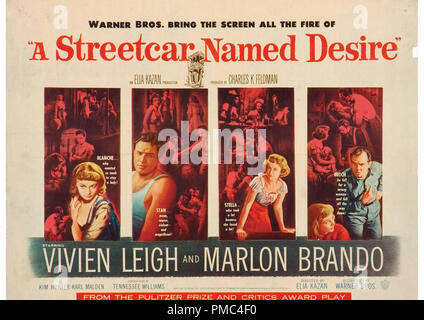 Marlon Brando, Vivien Leigh, tramway nommé désir, une (Warner Brothers, 1951). Référence de dossier de carte Hall 33595 720THA Banque D'Images