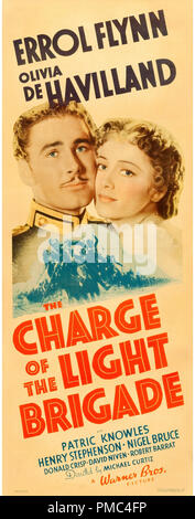 Errol Flynn, Olivia de Havilland, la charge de la Brigade légère (Warner Brothers, 1936). Référence de fichier affiche #  33595 741THA Banque D'Images