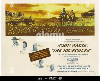 John Wayne, les chercheurs (Warner Brothers, 1956). Référence de dossier de carte Hall 33595 784THA Banque D'Images