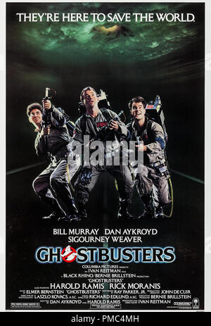 Bill Murray, Dan Aykroyd, Harold Ramis, Ghostbusters (Columbia, 1984). Référence de fichier affiche #  33595 872THA Banque D'Images