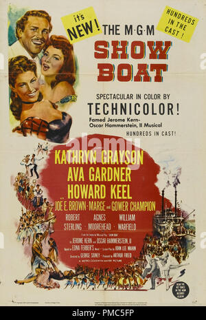 Kathryn Grayson, Ava Gardner, Howard Keel, Show Boat (MGM, 1951). Référence de fichier affiche #  33635 044THA Banque D'Images