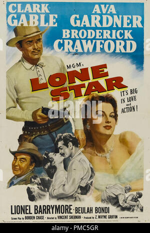 Clark Gable, Ava Gardner, Lone Star (M.J. Winkler, 1952). Référence de fichier affiche #  33635 072THA Banque D'Images