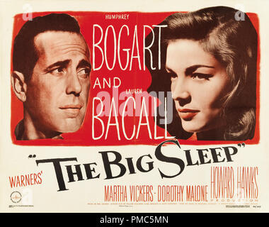 Humphrey Bogart, Lauren Bacall, le grand sommeil (Warner Brothers, 1946). Référence de dossier de carte Hall 33635 177THA Banque D'Images