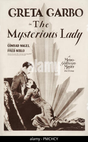 Conrad Nagel, Greta Garbo, mystérieuse dame (MGM, 1928) . Référence de fichier affiche #  33636 403THA Banque D'Images