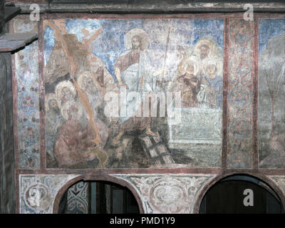 La descente du Christ en enfer. Date/période : 1000. Auteur : Inconnu. Fresques de la Russie ancienne. Banque D'Images