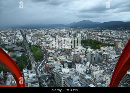 Vue sur la ville de la tour de Kyoto Banque D'Images