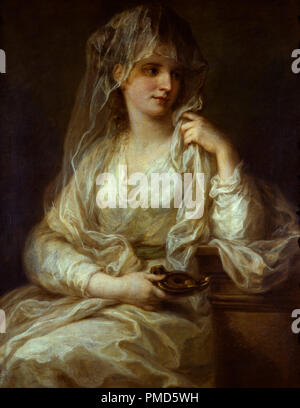 Portrait d'une femme comme un Vestal Virgin. Date/période : 1781 - 1782. La peinture. L'huile. Hauteur : 91,5 cm (36 po) ; Largeur : 71,5 cm (28.1 in). Auteur : Angelica Kauffmann. ANGELIKA KAUFFMANN. KAUFFMANN, Angelica. Banque D'Images