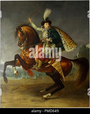 Portrait équestre du prince Boris Yusupov. Date/période : 1809. La peinture. Huile sur toile. Hauteur : 321 cm (10.5 ft) ; Largeur : 266 cm (104,7). Auteur : Antoine-Jean Gros. Gros, Antoine Jean, Baron. Banque D'Images