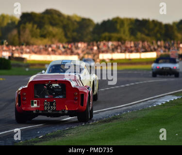 Niklas Halusa, Emanuele Pirro, Ferrari 250 GT Breadvan, Kinrara, trophée, cockpit fermé voitures GT, Goodwood Revival 2018, septembre 2018, de l'automobile Banque D'Images