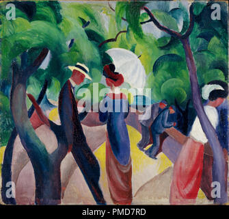 Promenade. Date/période : 1913. Huile sur carton. 57 × 51 × 20 cm (22,4 in). Auteur : August Macke. MACKE, août. Banque D'Images