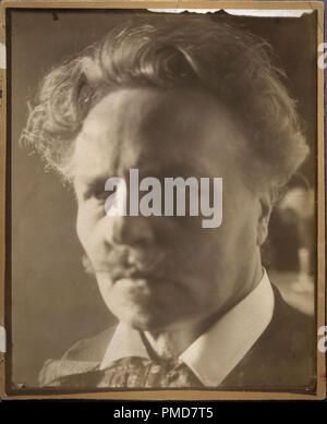 L'auto-portrait d'August Strindberg. Date/période : 1906. Banque D'Images