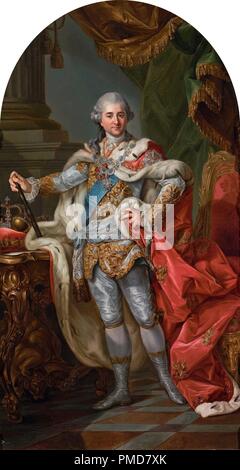 Portrait de Stanislas Auguste Poniatowski à coronation robes. Date/période : 1764. La peinture. Huile sur toile. Hauteur : 265 cm (104,3) ; Largeur : 134,5 cm (52,9 in). Auteur : MARCELLO BACCIARELLI. Banque D'Images