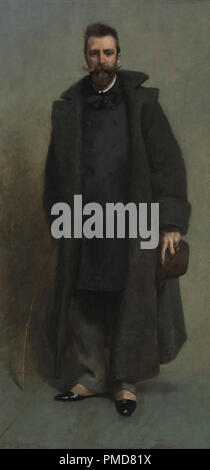 Portrait de William Merritt Chase. Date/Période : Entre 1881 et 1882. Peintures à l'huile. Huile sur toile. Hauteur : 78 in (198,1 cm) ; largeur : 38 cm (96,5 in). Auteur : James Carroll Beckwith. Banque D'Images