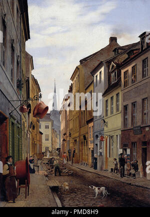 Eduard Gaertner - Parochialstrasse à Berlin Banque D'Images