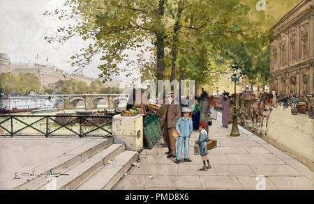 Eugene Galien-Laloue - Réservez Fournisseurs ainsi les quais de Seine Paris Banque D'Images