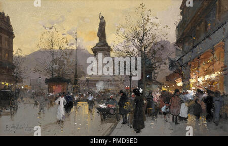 Eugene Galien-Laloue - Place De La République Paris 15 Banque D'Images