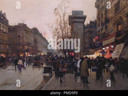 Eugene Galien-Laloue - Porte St Denis 07 Le Soir Banque D'Images