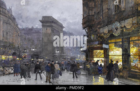 Eugene Galien-Laloue - Porte St Denis 09 Le Soir Banque D'Images