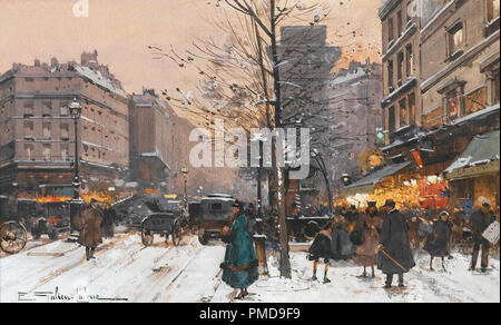 Eugene Galien-Laloue - Porte St Denis 13 en hiver Banque D'Images