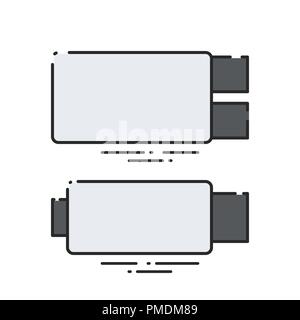 Le silencieux de la voiture. Télévision résumé icône. Vector illustration. Illustration de Vecteur