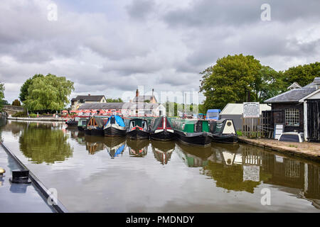 Norbury quai et sur la jonction du canal de Shropshire Union Banque D'Images