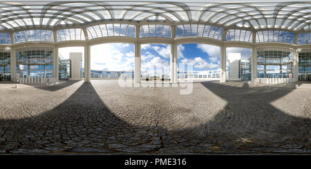 Vue panoramique à 360° de Challenger, siège social du groupe Bouygues, Guyancourt (78)