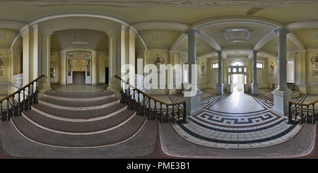 Vue panoramique à 360° de Le recteur de l'Université de Szeged avant qu'un bâtiment rénovation - foyer