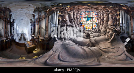 Vue panoramique à 360° de Katedrze Oliwskiej wojewoda przy pomocy w
