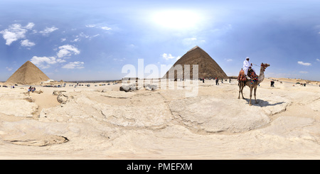 Vue panoramique à 360° de Les Pyramides de Gizeh, Egypte