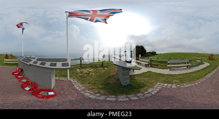 Vue panoramique à 360° de Le jardin du souvenir de Port-en-Bessin-Huppain - France