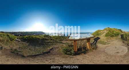 Vue panoramique à 360° de Le Mont Castel à Port-en-Bessin-Huppain - France