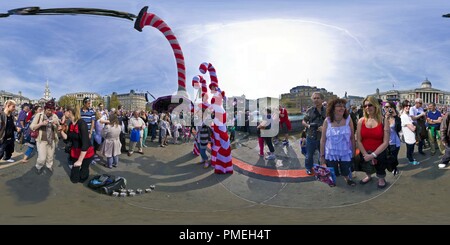 Vue panoramique à 360° de Trafalgar Square London 3