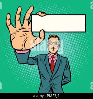 Businessman with business card form Illustration de Vecteur