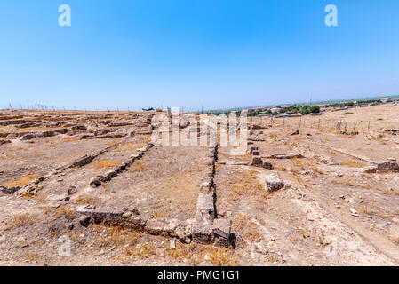 Vue de ruines à Harran,un des endroits populaires pour les touristes et habitants à Sanliurfa, en Turquie Banque D'Images