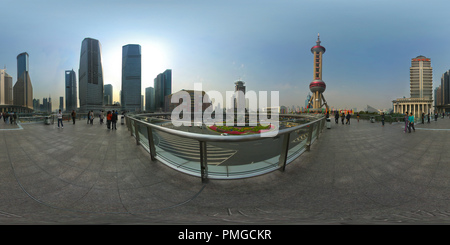 Vue panoramique à 360° de Pearl Tower de Pudog Pearl Ring