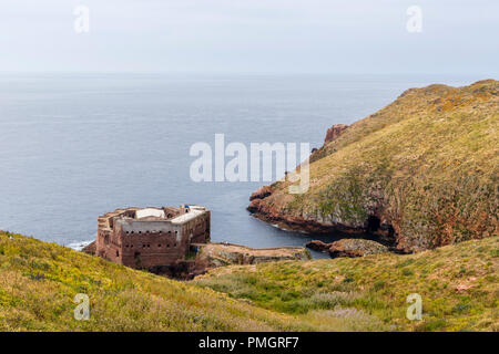 Îles Berlengas, Portugal - Mai 21, 2018 : Forte de Sao Joao Baptista Banque D'Images