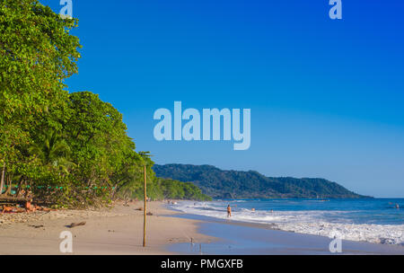 Santa Teresa, Costa Rica - juin, 28, 2018 : vue extérieure de surfers sur la plage de Santa Teresa en une belle journée ensoleillée avec ciel bleu et l'eau bleue au Costa Rica Banque D'Images