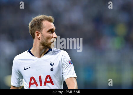 Milan, Italie. 18 septembre 2018. Christian Eriksen de Tottenham Hotspur lors de la Ligue des Champions Groupe B match entre l'Inter Milan et Tottenham Hotspur au Stadio San Siro, Milan, Italie le 18 septembre 2018. Photo par Giuseppe maffia. 18 Sep, 2018. Credit : AFP7/ZUMA/Alamy Fil Live News Banque D'Images