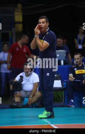 Firenze, Italie. 18 Sep, 2018. GIANLORENZO BLENGINI ITALIE VS SLOVÉNIE CHAMPIONNATS DU MONDE MASCULIN DE VOLLEYBALL de Florence 18 Septembre, 2018 Crédit : Filippo Rubin/Alamy Live News Banque D'Images