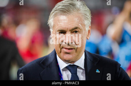 Belgrade, Serbie. 17 Sep, 2018. Carlo Ancelotti d'NapoliUEFA football Ligue des Champions, l'étoile rouge de Belgrade contre Napoli, Belgrade, Serbie. Credit : Nikola Krstic/Alamy Live News Banque D'Images