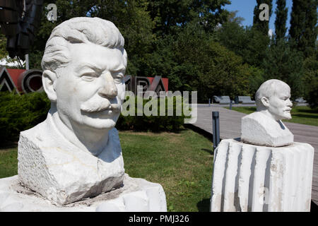 Staline et Lénine en musée et parc de Moscou, Russie Banque D'Images