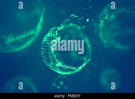 Blockchain technologie historique. Fintech Cryptocurrency chaîne bloc réseau et programmation concept. Segwit résumé. Banque D'Images